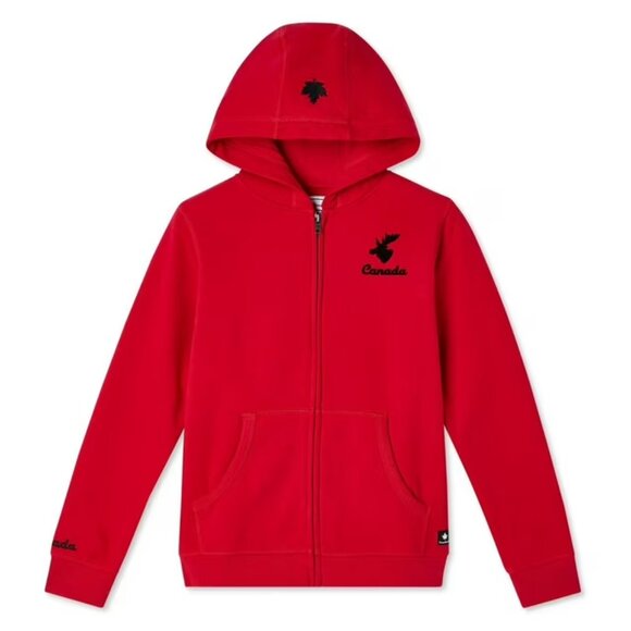 Canadiana Kids' Gender Inclusive Full-Zip Hoodie - Picture 1 of 3